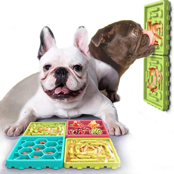 Набір мисок для собак 4 в 1 з уповільненням годування, інтерактивні миски для собак та котів з присосками (4 шт.)