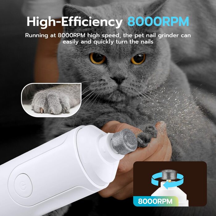 Електричний точило для собачих кігтів Mcbazel – бездротовий тример для собак великих, середніх та малих порід