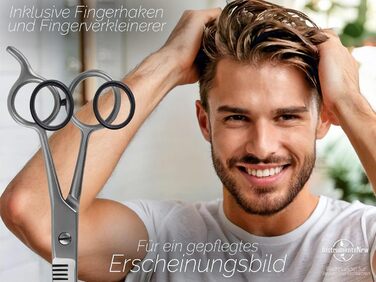 Професійна фризувальна ножиця Effilierschere з чохлом - ножиці для витончення волосся, 6 дюймів, нержавіюча сталь