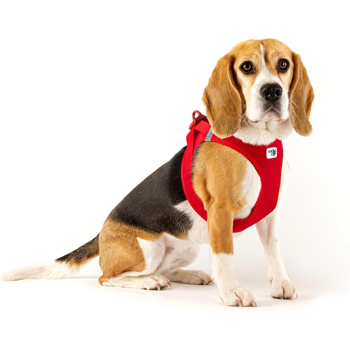 Шлейка для собак Curli Clasp Softshell, червона, 2XS