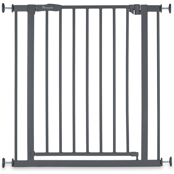 Захисне ворота для дітей Hauck Clear Step Autoclose 2, темно-сірий - самозакривне, без свердління, ширина 75-80 см, висота 77 см