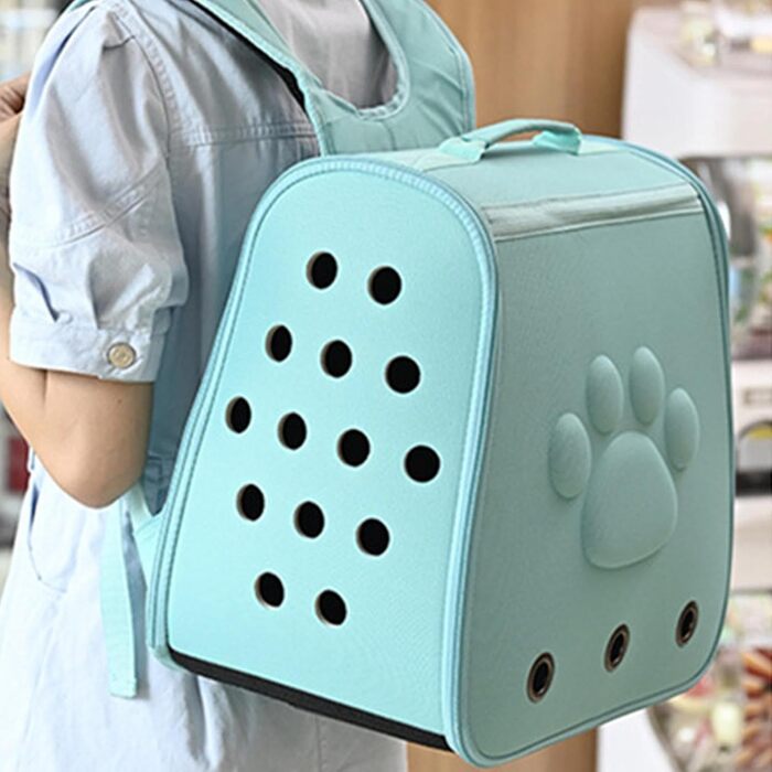 Транспортна переноска для собак та котів | Складана переноска для тварин, блакитна