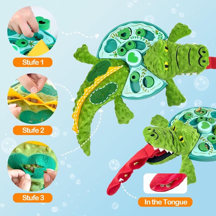 Інтерактивна іграшка для котів Migipaws: килимок-нюхалка, іграшка-крокодил з функцією запису та відтворення, розвиваюча іграшка для кошенят та цуценят