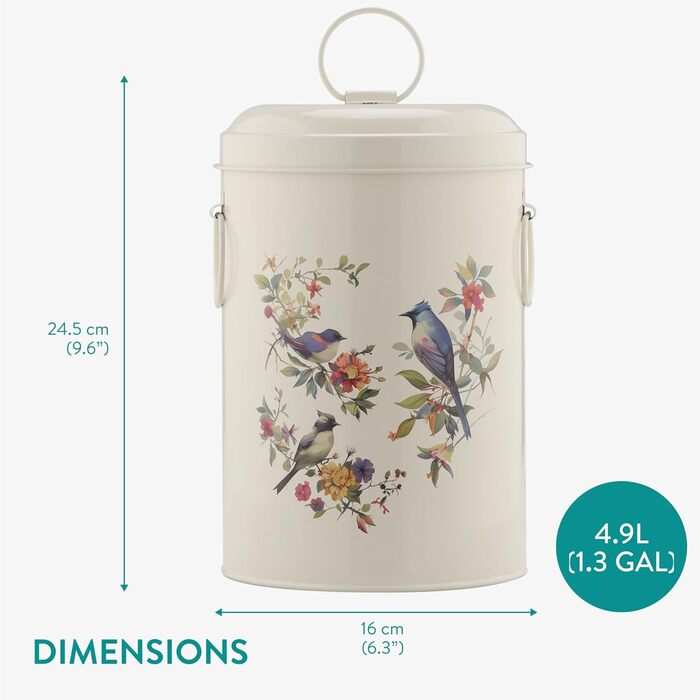Контейнер для корму Navaris Vogel Design - 4,9L - для собак, котів, птахів