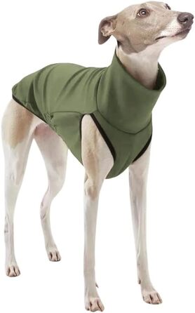 Тепла жилетка для Whippet, італійський віндгорн, одяг для собак, розмір L, Military Green