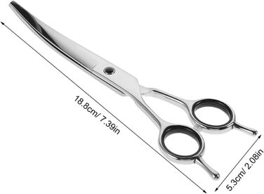 Професійна ножиця для собак та котів з ергономічною ручкою. Високоякісна сталь, безпечна та зручна для грумінгу.