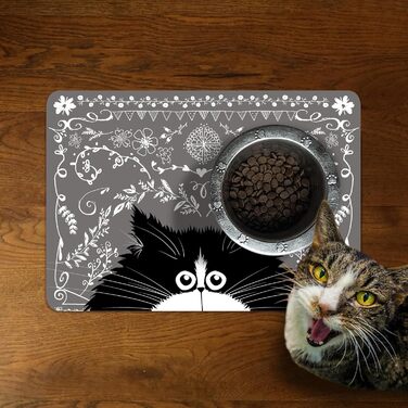 Накладка під годівницю для котів та собак, нековзна, водовідштовхувальна, Charming Whiskers