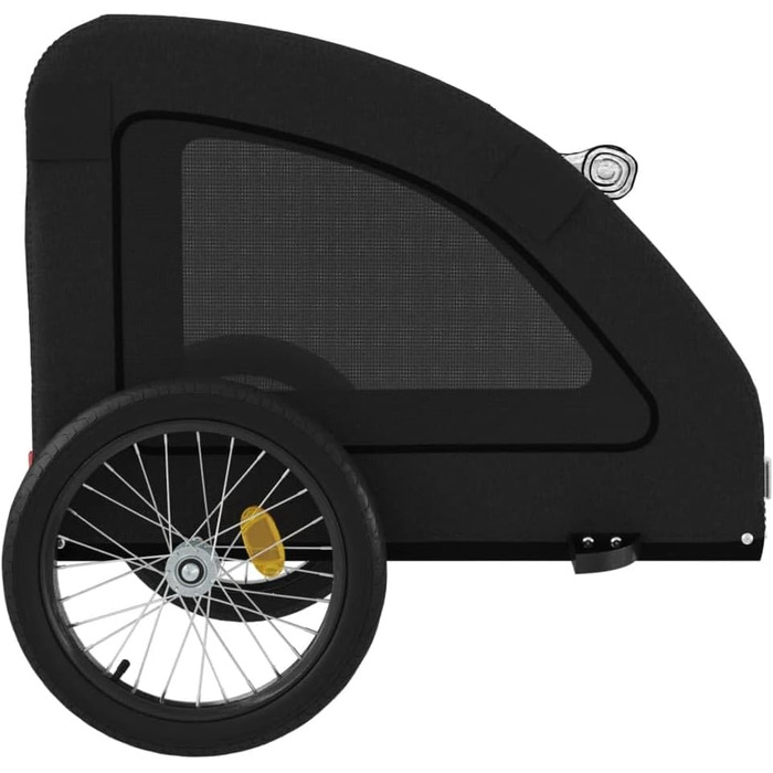 Причіп для велосипеда, переноска для собак, чорний, Oxford-тканина та метал, 93968