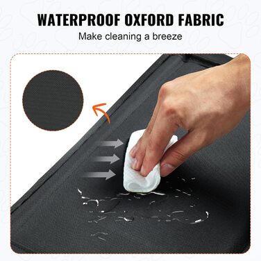 Автокрісло для собак VEVOR: підняття, безпечна мотузка, бавовняна підкладка, до 12 кг (Чорний)