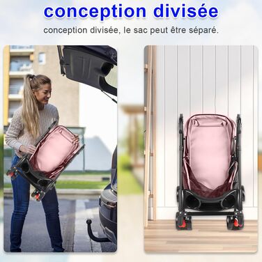 Дитяча коляска 3 в 1 для собак та котів, складні, з колесами EVA, ручка, 3 вікна з сітки, тримач для напоїв, для маленьких та літніх собак, тролей для людей з обмеженими можливостями, 50 x 70 x 95 см