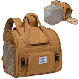 Рюкзак для домашніх тварин: собак, котів, цуценят. Зручний, дихаючий, складаний. Також для бартаг, кроликів. Колір: коричневий.