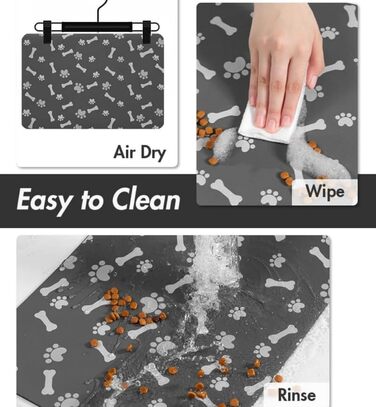 Силіконовий килимок для годування собак та котів, 60x90 см, водонепроникний, легко миється