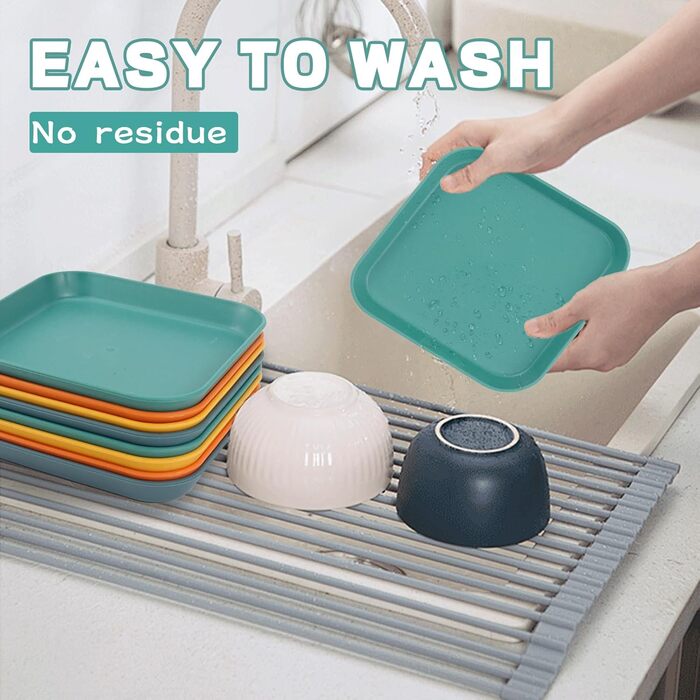 Набір мисок для котів GMMG, 6 шт. з кераміки, плоскі, квадратні