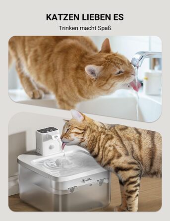 Автономний котячий фонтан DownyPaws 2.5 л з датчиком руху, бездротовий, акумулятор 4000 мАг, автоматична поїлка для котів, тиха, ABS пластик, білий