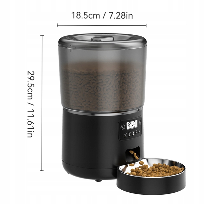 Автоматичний годувальник для котів та собак, дозатор корму 4л