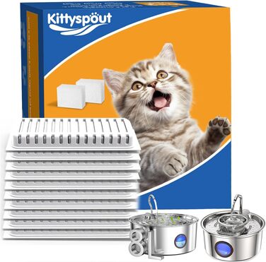 Фонтан-поїлка для котів Kittyspout з нержавіючої сталі, 3.2 л, з фільтром