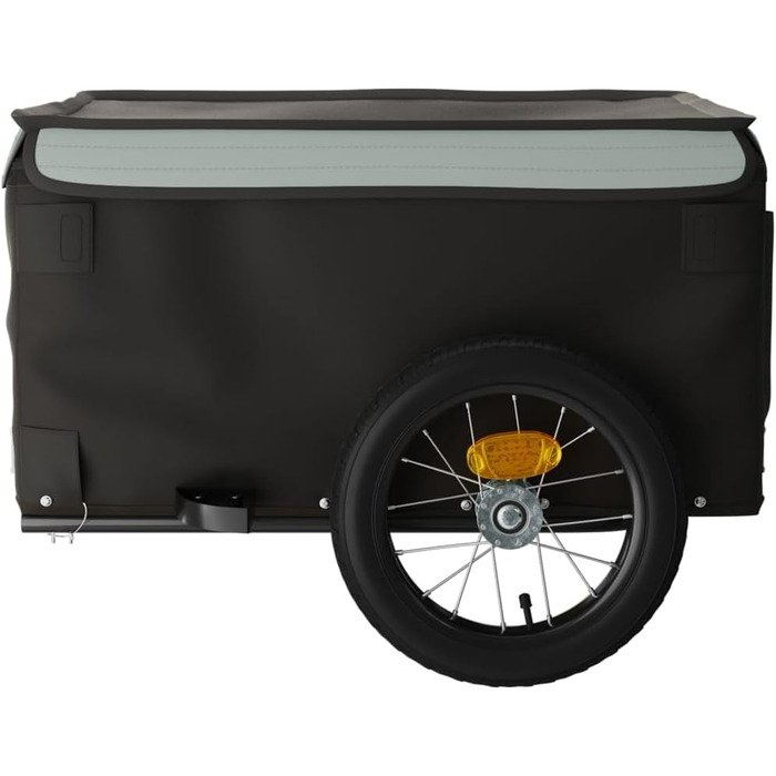 Причіп для велосипеда, переноска для собак, чорно-сірий, 30 кг, для щоденного транспортування, легко монтується