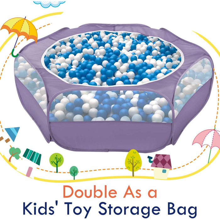 Pawaboo Freigehege для дрібних тварин: водяний, складаний, для кроликів, котів, собак, хом'яків - фіолетовий