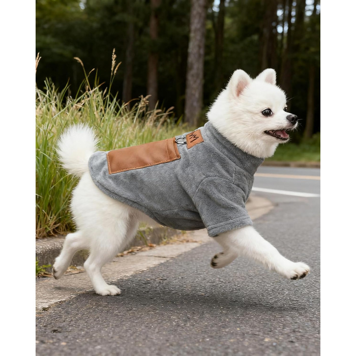 Теплий зимовий одяг для собак MYI, для маленьких, середніх та великих собак, сірий, розміри L (30 см), XL (35 см)