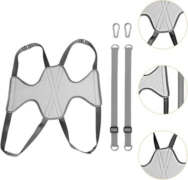 Гамак для грумінгу тварин OVIVER, зручний, портативний, для собак та котів (сірий, M)