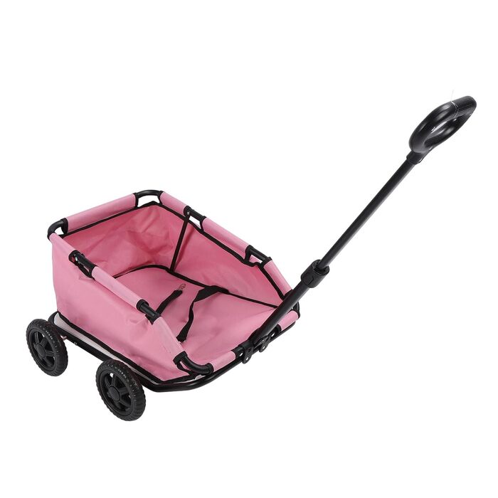 Складаний візок для собак, котів та інших дрібних домашніх тварин. Візок для домашніх тварин до 13 кг, 51 x 35 x 23 см, з 4 колесами