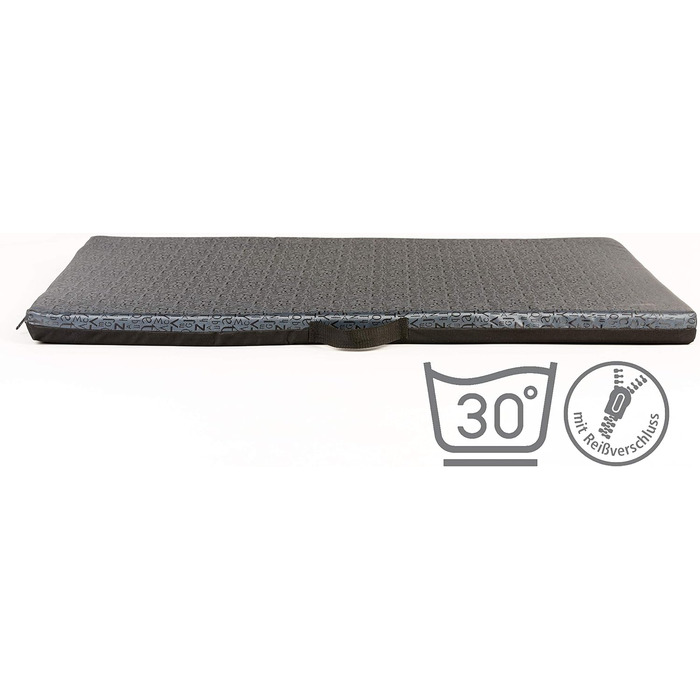 Матрац для собак COO PET, 68x50 см, блакитний, з написом, 3 см, Oxford 600D, PVC покриття