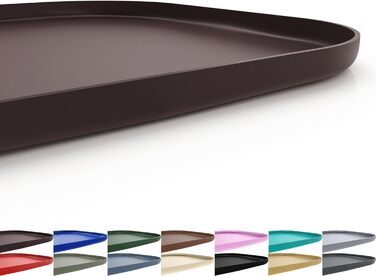 Силіконовий килимок для корму домашніх тварин з піднятим бордюром, 24x16 см, коричневий