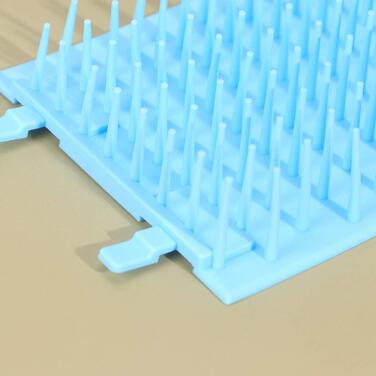 Електричний масажер для лап тварин Yardwe з USB-зарядкою. Миючий пристрій для лап домашніх улюбленців, ротаційний силіконовий чан. Синій та білий колір.