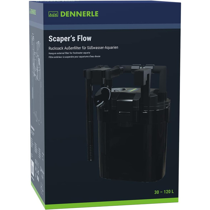Dennerle Scaper's Flow - Зовнішній фільтр для акваріумів акваскейпінгу (Hang-On), Чорний