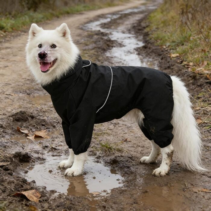 Водонепроникна куртка для собак, тепла та зручна - цілісний халат для собак, розмір 2XL | Ідеально для прогулянок в снігу та активного відпочинку