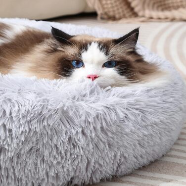 Кругле ліжко для собак та котів, м'яке плюшеве, водонепроникне, 37 см, до 3 кг