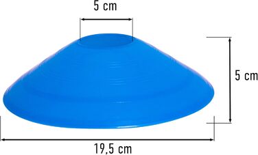 Набір навчальних дисків 8LevelUp: 40 штук (20 жовтих та 20 синіх), для футболу, кінного спорту, дресирування собак та коней, агіліті для собак