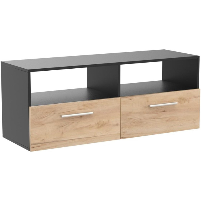 ТВ-тумба Vicco Diego, білий глянець, 95x38 см, антрацит