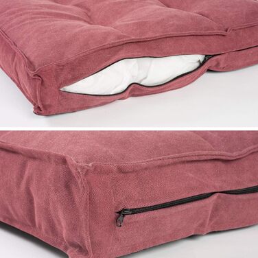 Килимок для собак JAMAXX, 65x55 см, рожевий, з м'якою та зручною наповнювачем, знімний чохол, дизайн Vintage Canvas