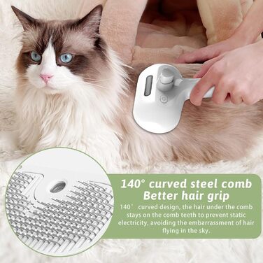 Парова щітка для котів Kurzhaar: видаляє шерсть та бруд, самоочисна, для короткої та довгої шерсті
