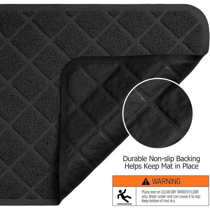 Килимок для котячого туалету Conlun Katzenklo Matte, 119 x 89 см, сітка, водонепроникний, чорний