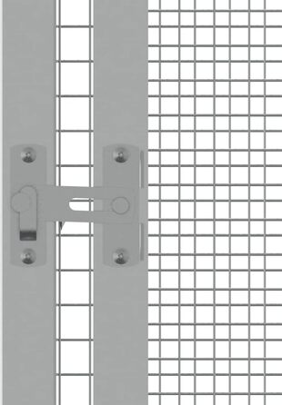Вольєр для птахів Homgoday 111x107x211,5 см, оцинкована сталь, антрацит
