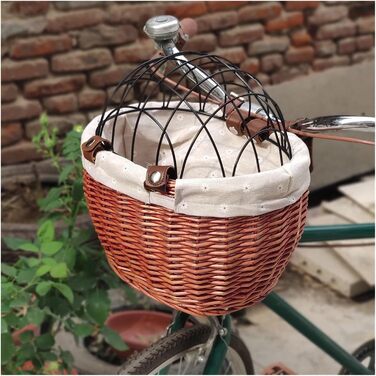 Кошик на велосипед для тварин: собака, кіт. Ручна робота, для перевезення іграшок, книг, овочів. З кріпленням на кермо