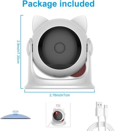 Автоматичний лазерний іграшковий пристрій для котів та цуценят VOVIGGOL, USB-зарядка, регульовані зони, інтерактивна мисливська іграшка для тварин