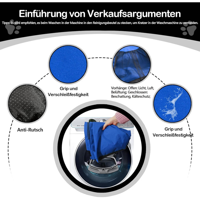 Зручне лежанка-будинок для собак та котів Babyezz, блакитна, L