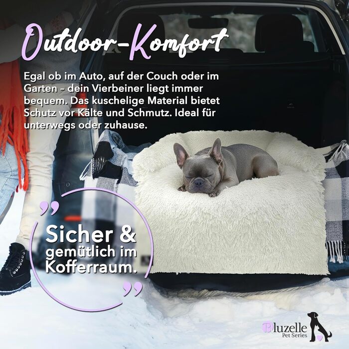 Захисний лежак для собак на диван, плюшевий коврик для собак малого та середнього розміру, водонепроникний, знімний чохол, ковдра-чохол для собачого дивана, колір: (кремовий, M - 102x85x12 см)