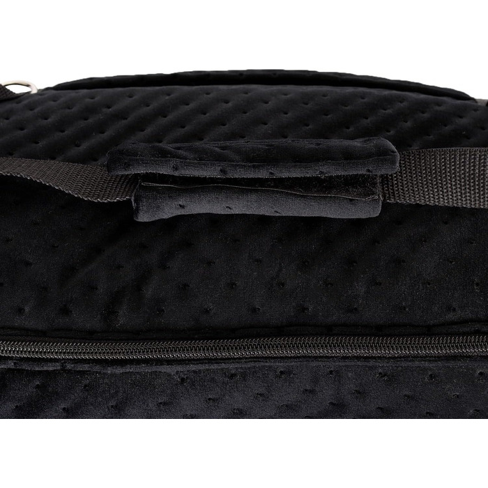 Чорна сумка-переноска для собак та котів, M, 38x28x28 см, Velvet (штучна замша)