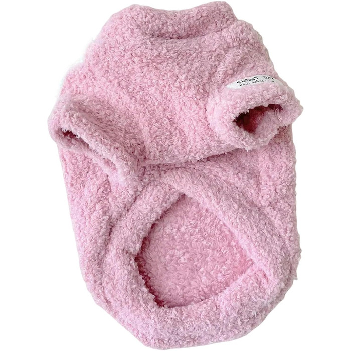 Пуловер для собак - теплий зимовий пуловер для маленьких та середніх собак, джек рассел, цуценята (Рожевий, M)