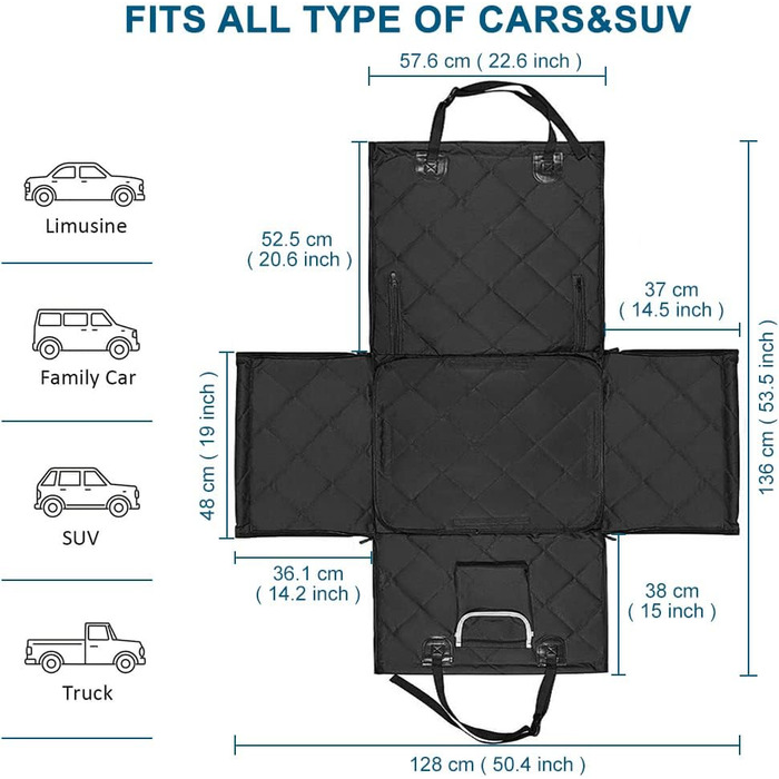 Автокрісло для собак XhuangTech Extra Stabiler – міцне, водонепроникне, для собак маленьких та середніх порід
