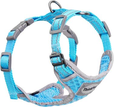 Шлейка для собак ThinkPet No-Pull, дихаюча, для малих, середніх та великих собак, регульована, м'яка, безпечна, з контролем, з підкладкою, світловідбиваюча
