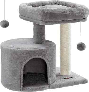 Дряпка для котів Feandrea PCT50W, кігтеточка з сизалю, кімнатна, сіра, з платформою