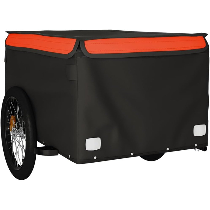 Дитячий/Універсальний причіп для велосипеда, залізний, чорно-помаранчевий, вантажопідйомність 45 кг, також для собак