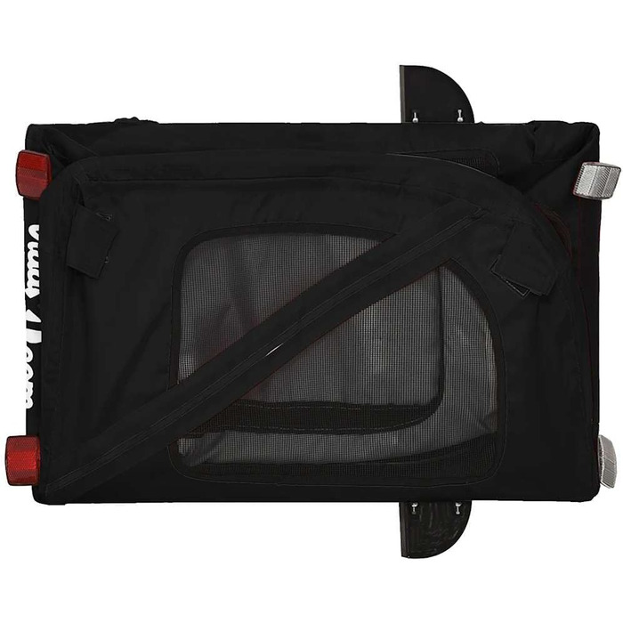 Причіп для велосипеда для собак, чорний, Oxford-Gewebe та залізо, LH89839