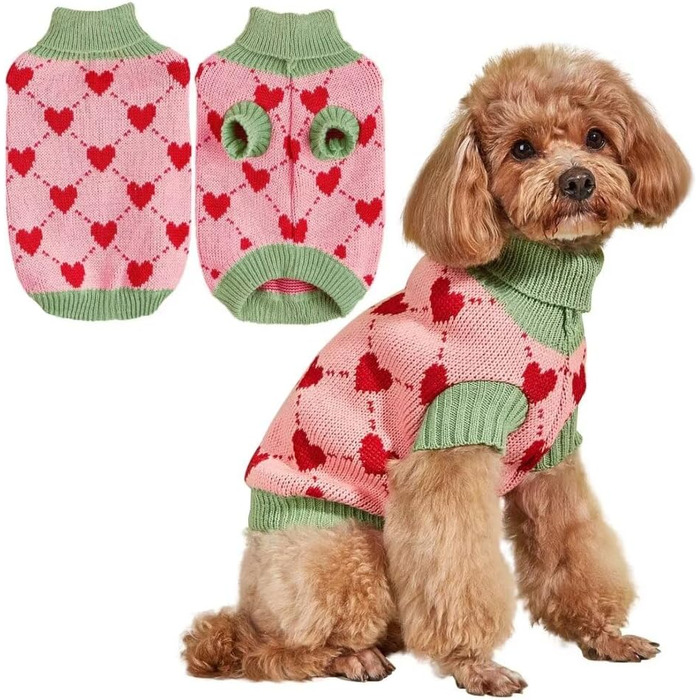 Теплий зимовий одяг для собак та котів (бавовна), рожевий