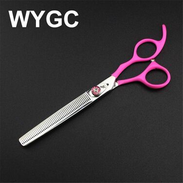 Професійна ножиця для стрижки собак WYGC PETS Profi Premium 440C з нержавіючої сталі. Набір для грумінгу: пряма, вигнута, з гребінцем. Ідеально для розрідження та догляду. 7,0 дюймів